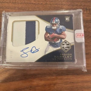2018 Limited Saquon Barkley RPA Variation Rookie Patch Auto RC #87/99 Giants