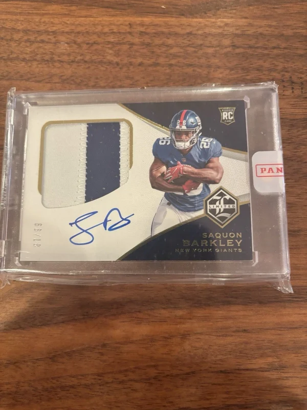 2018 Limited Saquon Barkley RPA Variation Rookie Patch Auto RC #87/99 Giants
