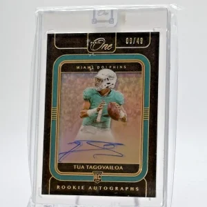 2020 Panini One Tua Tagovailoa Blue Parallel Rookie Auto