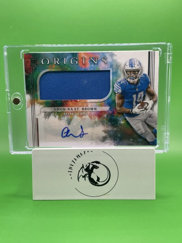 2021 Panini Origins Amon-Ra St. Brown RPA Patch Rookie Auto Card Detroit #183
