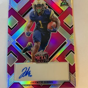 2022 Leaf Metal Draft Jahmyr Gibbs Auto Pink RC /20