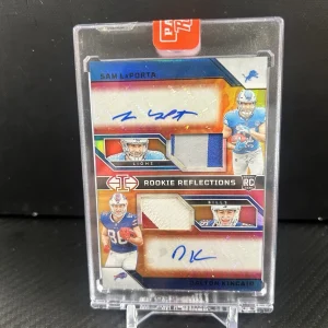 2023 Panini Illusions Sam LaPorta Dalton Kincaid Rookie Dual Patch Auto /30