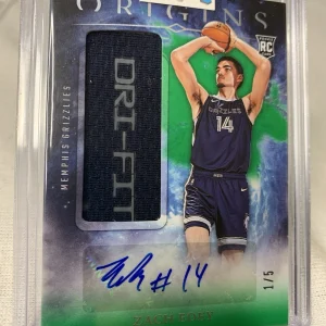2024-25 Panini Origins Zach Edey RC Rookie Green Tag Patch Auto RPA 1/5