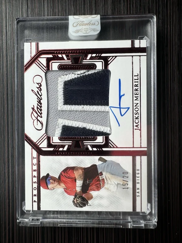 2024 Panini Flawless Jackson Merrill Rookie Patch Auto 15/20 #PPA-JM
