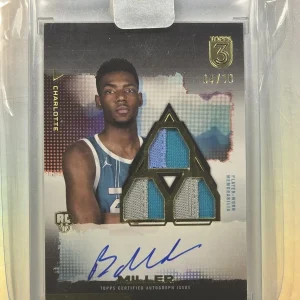 2024 Topps 3 Brandon Miller Rookie 3 Patch Vert Auto /10