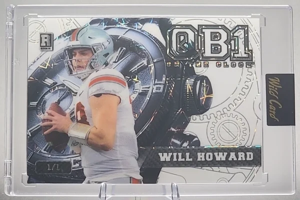 2024 Wild Card Will Howard QB1 RC Platinum White Laser 1/1