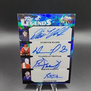 2025 Leaf Metal The 4 Legends Auto Hasek Tretaik Parent Fuhr Hockey Card 1/1