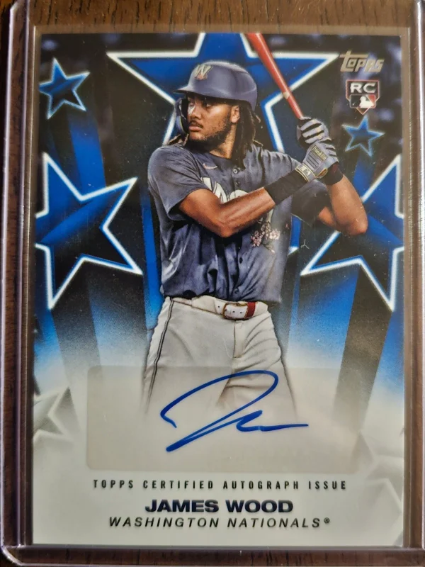2025 Topps Series 1 James Wood Baseball Stars RC Autograph /150