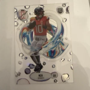 2025 Topps Signature Series Bo Nix F-4 Fluidity Insert. Clear card